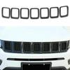 7x Front Grille Grill Cover Erts Frame Trim for Jeep Compass 2017+ Matt Black
