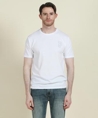 PANICALE White Stitch Logo Short Sleeve T-Shirt