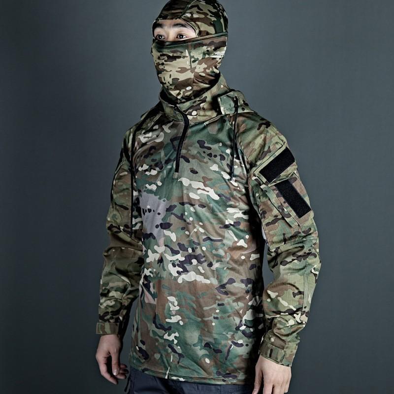 

Frog Set Long Sleeved Men s Outdoor Loose Elastic Breathable Assault Jacket S