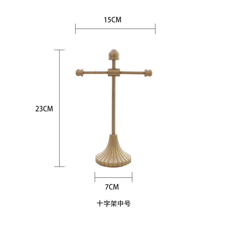 Premium Jewelry Display Stand with Vintage Green Velvet Earring Necklace Holder for Retail Store Counter/Photography Props