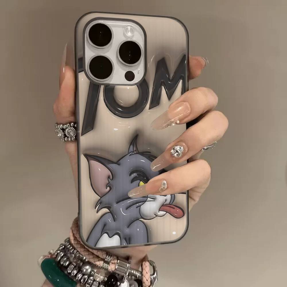 

Cartoon T-Toms And J-Jerrys For IPhone 17 16 15 14 13 12 11 Pro Max Plus Pro Clear Phone Cover Non-Slip Shell iPhone 11