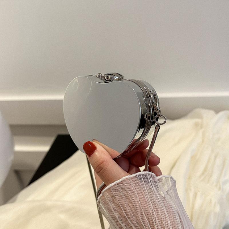 

Personalized love earphone bag 2025 European and American fashion glossy shoulder bag ins women s lipstick mini bag tide