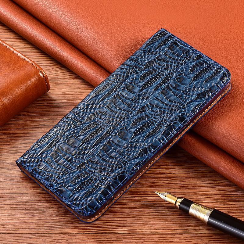 

Crocodile Claw Genuine Leather Flip Cover for IPhone 17 Pro Max 14 13 12 11 15 16 Pro Max 13Mini 16 Plus 17 Air Card Pocket Case iPhone 15 Pro Max темно-синий