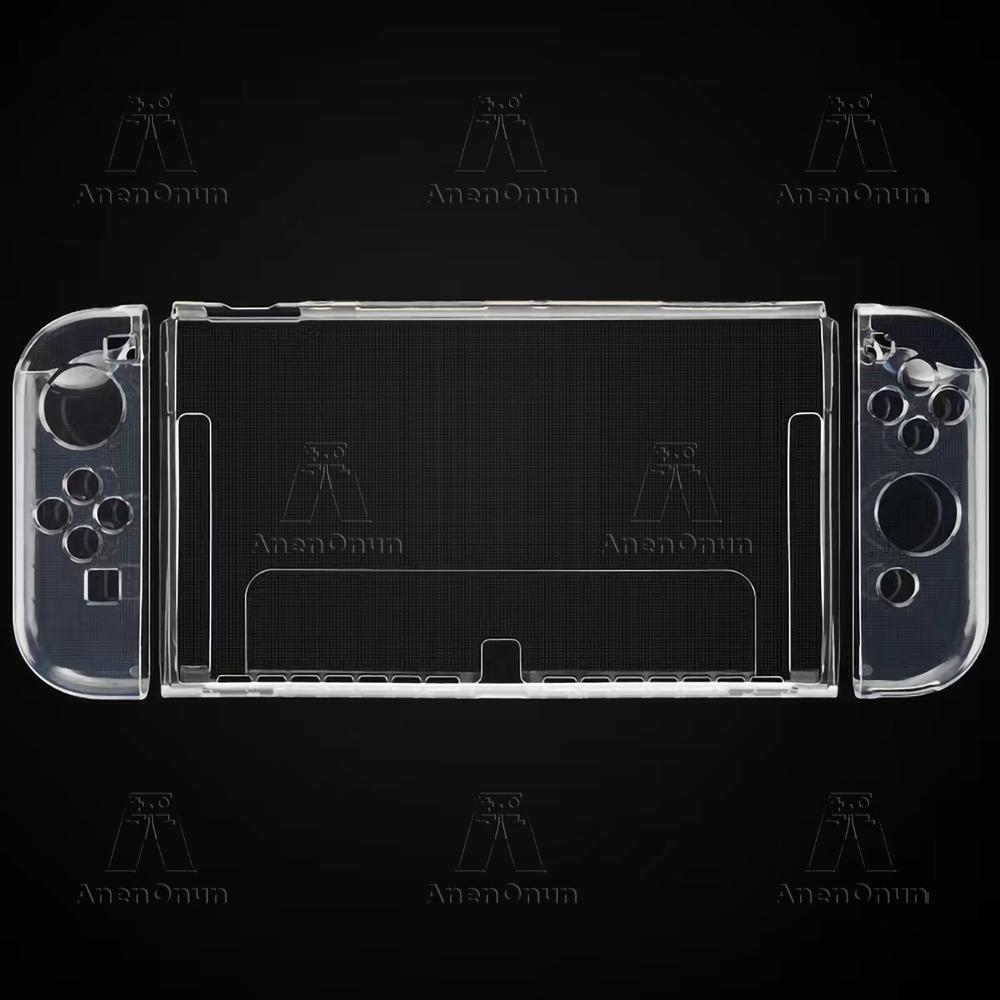 Switch Oled Transparent Protective Case Full Coverage Shockproof Anti-Scratch Non-Slip Premium Durable Detachable TPU Soft Shell