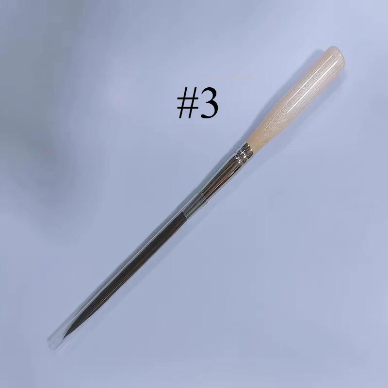 3pcs/set Long Hair Drawing Pen Art Supplies Artist's Painted Oil/Watercolor Painting Fill Corner Edge Creation Paint Brushes