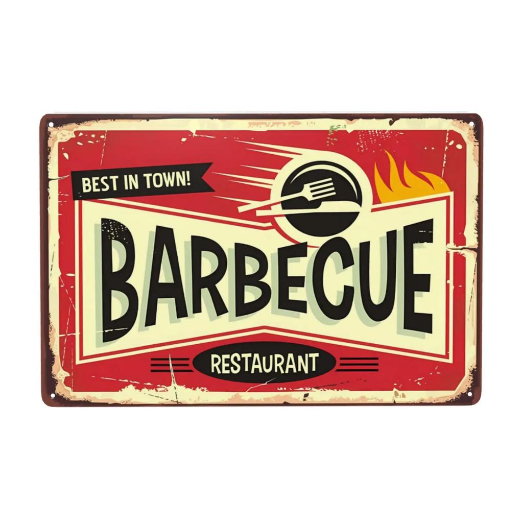 Semne metalice vintage pentru grătar, semn pentru grătar, semn pentru grătar, Bine ați venit la zona de grătar, semn pentru grătar, decor de perete pentru grătar, 8x12 inch