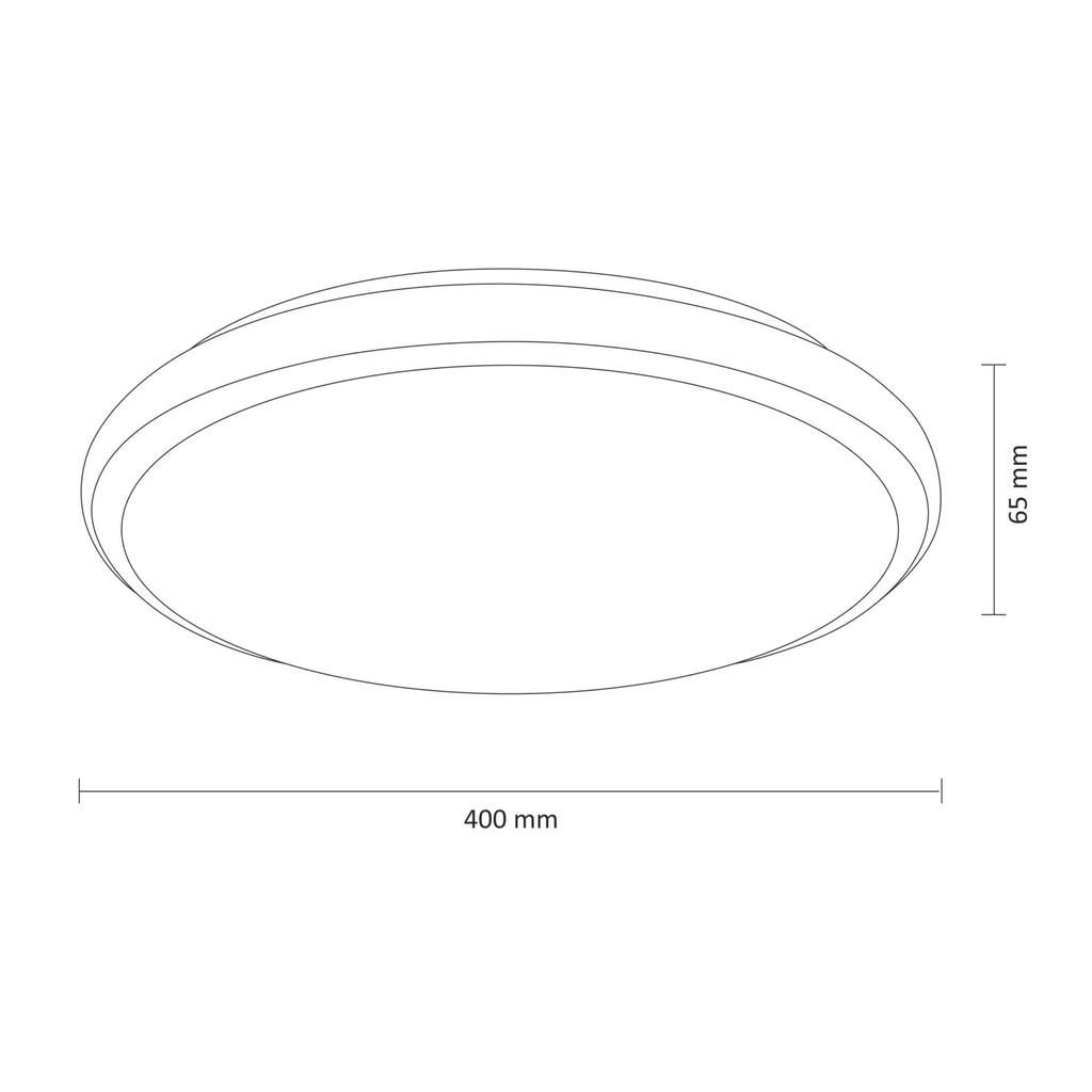 Stropní LED světlo Irina 40 Kulaté 48W 5200Lm 3000K-6000K Dálkové ovládání - Pl-310750