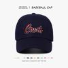 Retro three-dimensional embroidery baseball hat men's and women's curved brim soft top casual versatile sunscreen sunshade cap tide