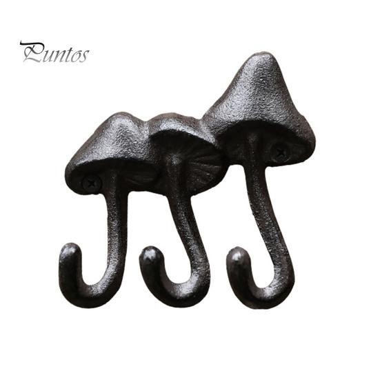 

Грибной настенный крючок, чугунный крючок-вешалка для использования в помещении и на улице, декоративный крючок для пальто и полотенец, ванной комнаты, сада, патио, входа чёрный