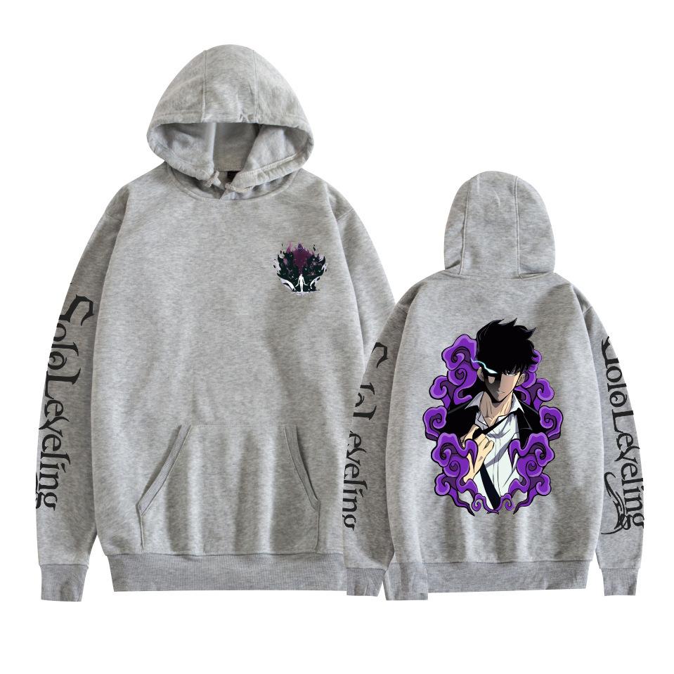 New Fashion Solo Leveling Hoodies Cartoon Printed Sweatshirts Casual Long Sleeve Tops for Men Women
