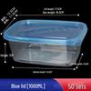 280ml Transparent Rectangular Plastic Bento Lunch Box with Lid - Disposable Fresh-Keeping Container for Fruit Salad