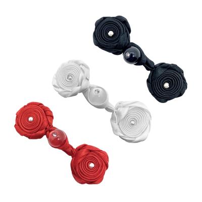 Chinese Frog Closure Button Scarf Cardigan and Costumes Outfit Sewing, Rose Cheongsam Sewing Fasteners