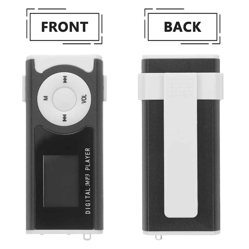 Lossless Sound Portable Mini MP3 Player with LCD Screen Card Slot USB MP3 Music Players Metal Clip Slim Student Walkman