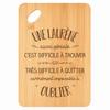 Cutting Board - PLANETEE - A Laurène Also Great - Bamboo - 30x20x1 Cm - Hanging Hole 24 Mm