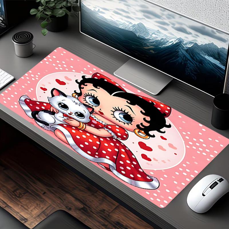 Betty Boop Print Mouse Pad, for Keyboard Pad Laptop PC Mat for Office Home Use, Desk Decor, Perfect Birthday Gift for Gamers