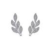 Fancy Leaf Shape Stud Earrings Silver Color Ear Accessories for Women Daily Wear Minimalist Gift Statement Jewelry 2023