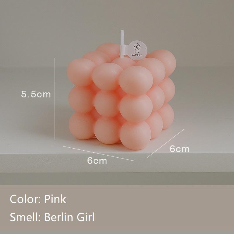 Ins Bubble Cube Shaped Candle Handmade Scented Candle Aromatherapy Soy Wax Candle Home Decoration Wedding Birthday Party Candles