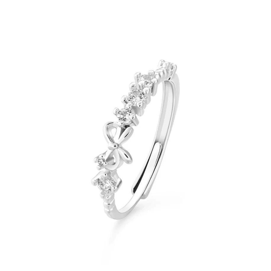 Female Niche Versatile Personalized Butterfly Ring hollow bow