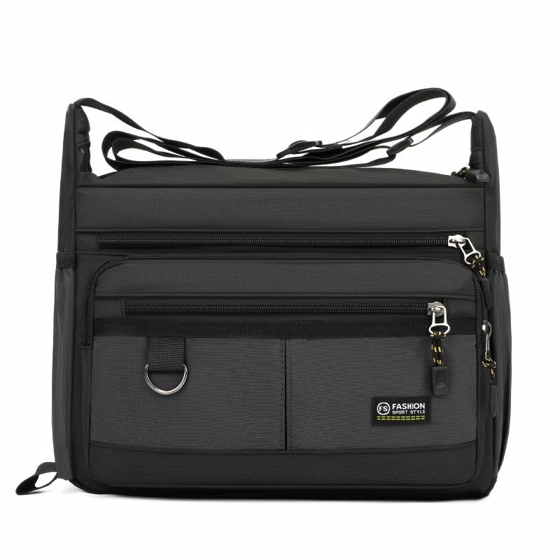 

Легкая водоотталкивающая износостойкая наплечная сумка, деловая сумка кросс-боди, большая вместимость, сумка для поездок на работу, мужская сумка серый