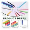PATIKIL 12 Colors Gel Pens, 0.5mm Fine Point Black Gel Ballpoint Pens, Smooth Writing for Journaling, Notes, Office Stationery, Drawing, Teachers,