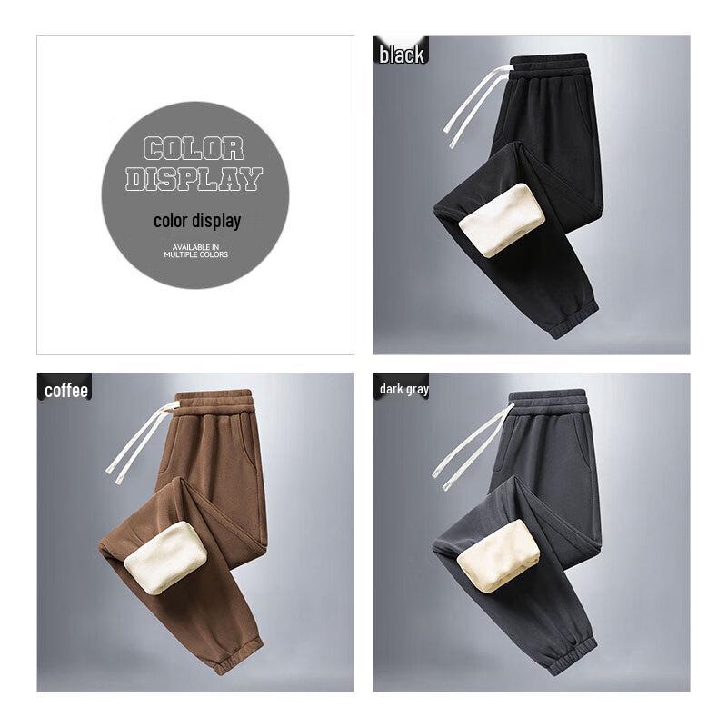 ROMON Men's Double-Sided Fleece Lined Casual Pants