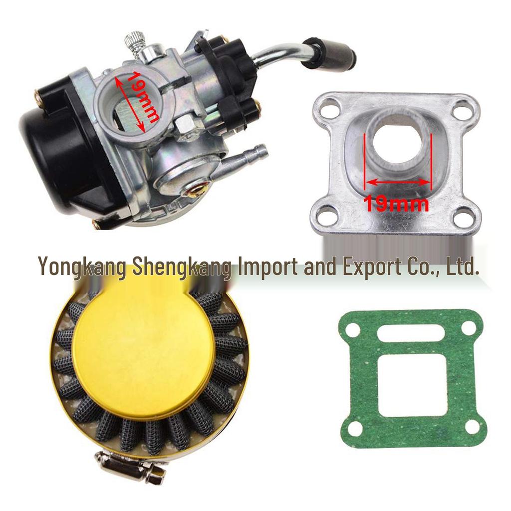 58mm Luftfilter & Vergaser Ansaugset für 47cc/49cc 2-Takt Pocket Bike ATV Motor