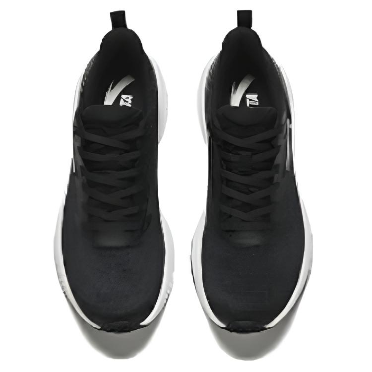 Anta Comfortable Non-Slip Low-Top Running Shoes Women Sneakers Black White 122425534-5