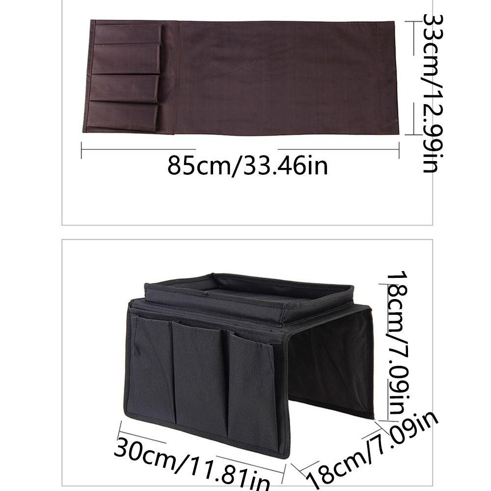 Non-Slip Sofa Handrail Tray Foldable Couch Arm Rest Organizer Couch Table Top Holder  Snack