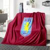 Aston Villa Crest Design Flannel Blanket, Soft Polyester, Modern Design, All-Season for Camping, Travel, Gifts for holidays or birthdays
