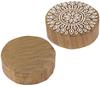 IBA Indianbeautifulart Textile Printing Block Asian Mandala Hand Carved Wooden Stamp Wood Block Printing Textile Stamps For Fabric  Pottery Blocks-3