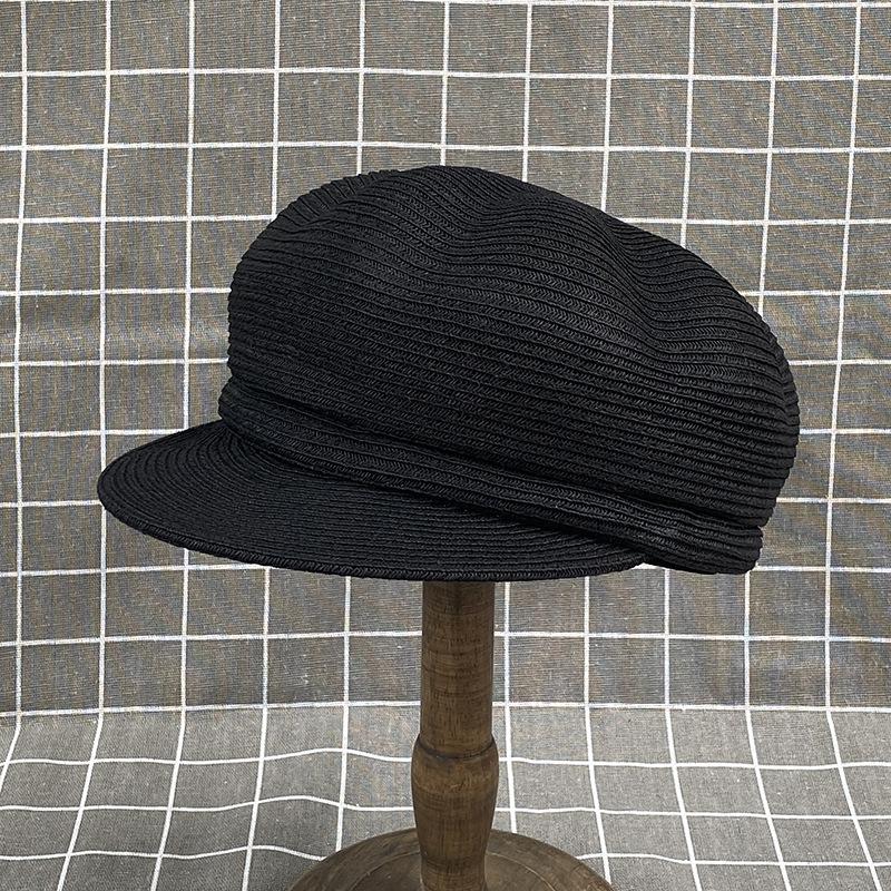 Summer Short Brim Pumpkin Hat Casual Sun Hat Newsboy Hat Duck Tongue Straw Hat Female Beret Octagonal Hat Tide