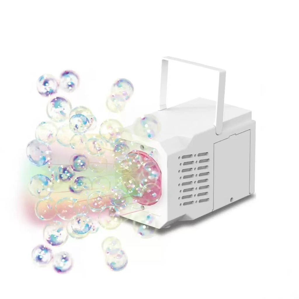 10 Hole Fully Automatic Bubble Blowing Handheld Electric Bubble Machine Toy Outdoor Birthday Without Battery and Bubble Water