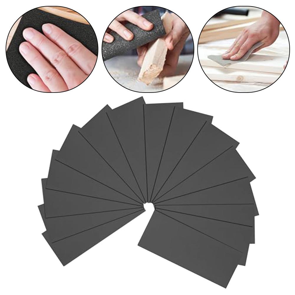 15pcs 7000 Grit Sandpaper Waterproof Silicon Carbide For Art Craft Woodworking Automotive Metalwork Car Detailing Polishing Task