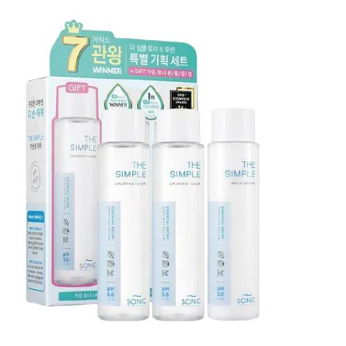 Scinic The Simple Skincare Set (Toner 145ml + Toner 145ml + Lotion 145ml)