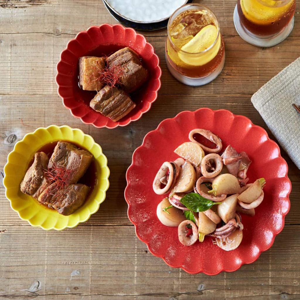 Flore Plate Diameter x Depth x Height Microwave and Dishwasher 23, Akane, 23.6cm 23.6cm 2.2cm, Safe, T-931103