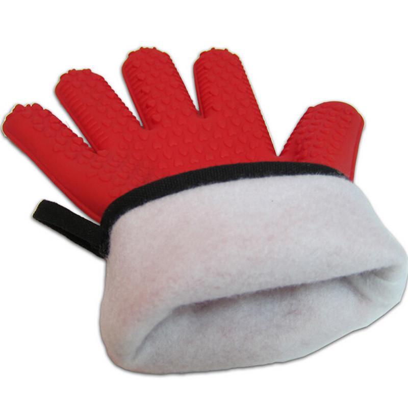 1Pc Heat Resistant Kitchen Glove Barbecue Grilling Glove Silicone BBQ Grill Oven Mitt Pot Holder Cooking Tool