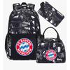 Kids Soccer Backpack Large Capacity School Bags Set of 3 Fan Gear for Boys Girls Waterproof Durable