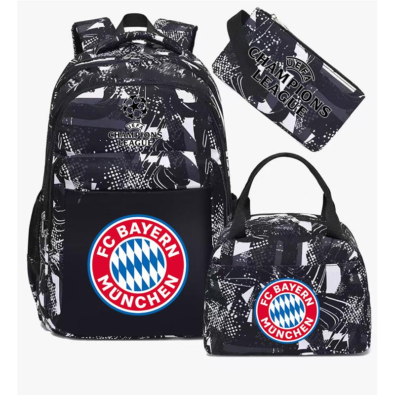 Kids Soccer Backpack Large Capacity School Bags Set of 3 Fan Gear for Boys Girls Waterproof Durable