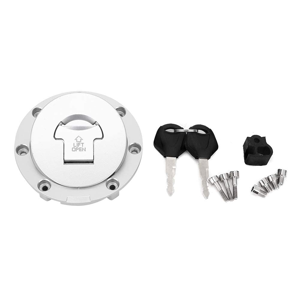 Tank Camp Tank Cap with Key 115mm Diameter CNC Machined for Honda CB400 CB500 Replacement Camping Aluminum Material
