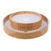 Flush Mount Ceiling Light Wood Grain Round 3000K to 6000K Adjustable Ceiling Lights for Hallway
