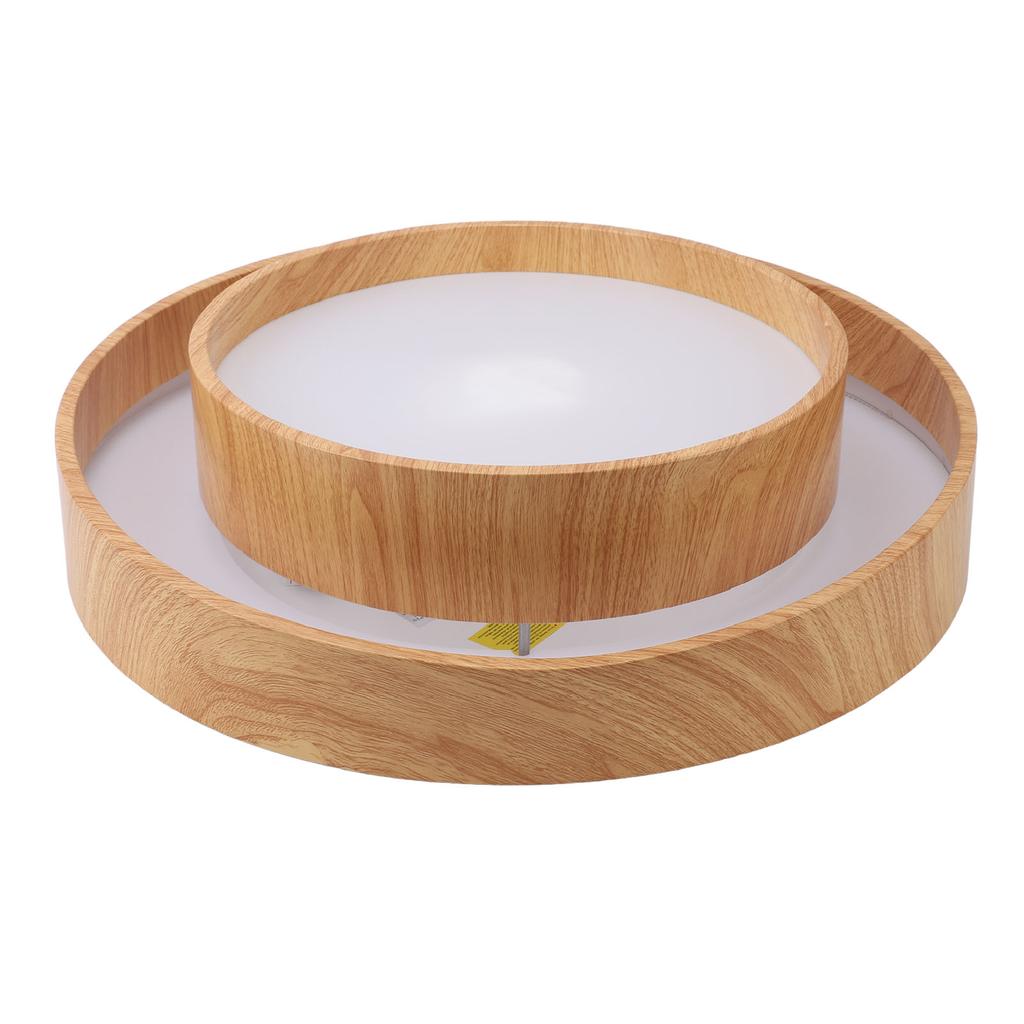 Flush Mount Ceiling Light Wood Grain Round 3000K to 6000K Adjustable Ceiling Lights for Hallway