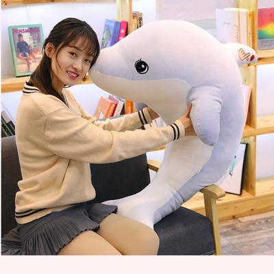 Down Cotton, Marine Life, Plush Toy, Dolphin Throw Pillow, Girl Sleeping, Holding Rag Doll, Christmas Gift