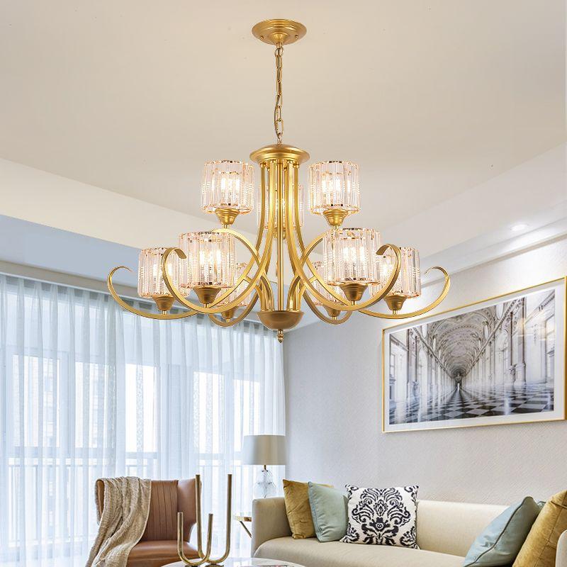 Crystal Pendant Light Luxury Post-modern Minimalist Living Room Light Bedroom Dining Room Light