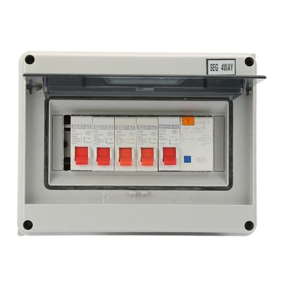 4-Wege-Verbrauchereinheit für Garage und Wohnwagen, 63 A, 30 mA, RCD, 4 MCB, 2 x 6 A + 20 A + 32 A