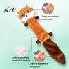 Portable Dog Toys for Travel Crinkle Animal Toy, Plush Squeaky Chew Fox Raccoon Safe Dogs Squirrel Puppy Teething Toy Small Medium And Large