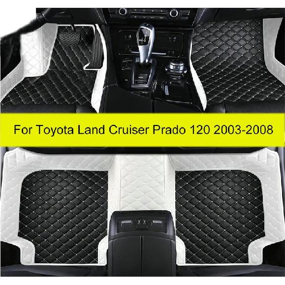 Made Leather Car Floor Mats For Toyota Land Cruiser Prado 120 2003 2004 2005 2006 2008 Carpets Rugs Foot Pads Accessories