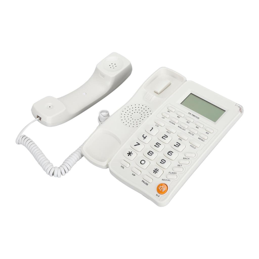 Téléphone de bureau Gros boutons Téléphone fixe filaire Écran HD 16 bits Téléphone filaire pour la maison l'hôtel
