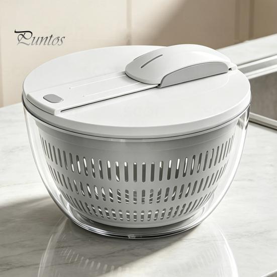 Home Kitchen Vegetable Spinner Salad Spinner, Detachable Bowl And Mesh Basket Design, Manual Transparent Basin for Washing Hand-Centrifugal