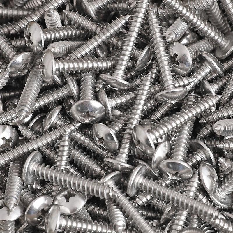 304/316 Stainless Steel Phillips Pan Head Self-Tapping Screws Umbrella Head M4*8 (20 pcs) 316