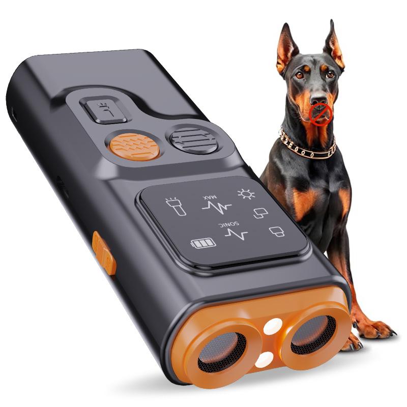 Ultrasonic double-head dog training device, portable dog trainer, barking dog suppressor, dog repeller